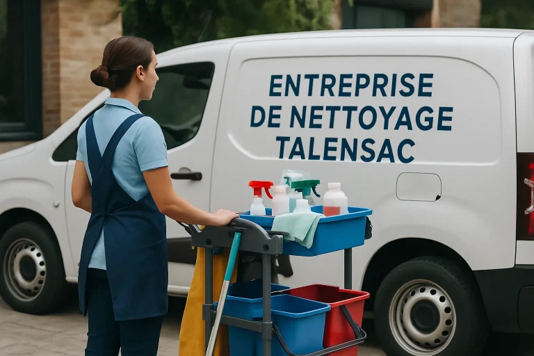 Des agents de nettoyage effectuant leur travail dans un appartement à Talensac.